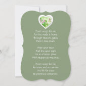 メモリアルサービス招待状水彩ハミングバード 招待状 (裏面)