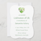 メモリアルサービス招待状水彩ハミングバード 招待状 (裏面)