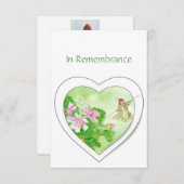 メモリアルサービス招待状水彩ハミングバード 招待状 (正面/裏面)