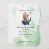 メモリアルサービス招待状水彩ロビンバード 招待状 (裏面)