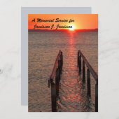 メモリアルサービス招待状波止場ピアサンセット 招待状 (正面/裏面)