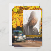 メモリアルサービス招待状紅葉カーロード 招待状 (正面)