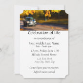 メモリアルサービス招待状紅葉カーロード 招待状 (裏面)