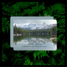 メモリアルサービス招待状、山と湖 招待状