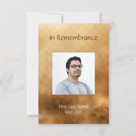 メモリアルサービス招待状 男らし 招待状 (正面)