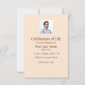 メモリアルサービス招待状 男らし 招待状 (裏面)