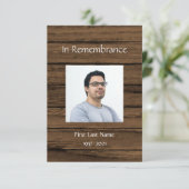 メモリアルサービス招待状 男らし 招待状 (スタンド正面)