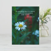 メモリアルサービス招待状、聖なる書物、 経典引用文 招待状 (スタンド正面)