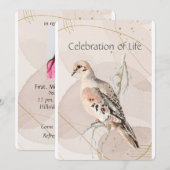 メモリアルサービス水彩喪ハト 招待状 (正面/裏面)