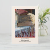 メモリアルサービス発表ヴィンテージバイブル招待状 招待状 (スタンド正面)