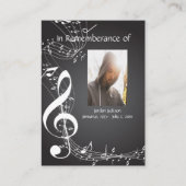 メモリアルサービス音楽ノート記念 名刺 (正面)