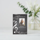 メモリアルサービス音楽ノート記念 名刺 (スタンド正面)