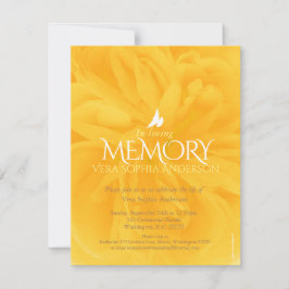 メモリアルサービス黄薔薇の葬儀招待状 招待状