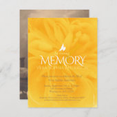 メモリアルサービス黄薔薇の葬儀招待状 招待状 (正面/裏面)
