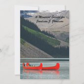 メモリアルサービス，名前，マウンテンカヌー 招待状 (正面)