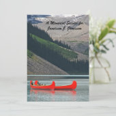 メモリアルサービス，名前，マウンテンカヌー 招待状 (スタンド正面)