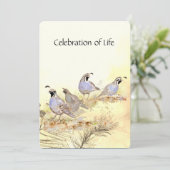 メモリアルサービスCalifornia Quail Bird Group 招待状 (スタンド正面)