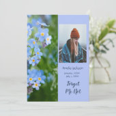 メモリアルサー忘れビス招待状-Me-Not-Flowers 招待状 (スタンド正面)