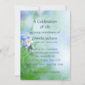 メモリアルサー忘れビス招待状-Me-Not-Flowers 招待状 (裏面)