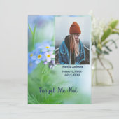 メモリアルサー忘れビス招待状-Me-Not-Flowers 招待状 (スタンド正面)