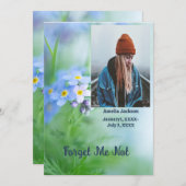 メモリアルサー忘れビス招待状-Me-Not-Flowers 招待状 (正面/裏面)