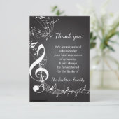 メモリアルサー感謝していビス音楽ノートカスタム サンキューカード (スタンド正面)