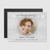 メモリアルシルバーのキラキラの写真マエレガントグネット (正面/裏面)