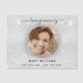 メモリアルシルバーのキラキラの写真マエレガントグネット (正面)