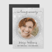 メモリアルシルバーのキラキラの写真マエレガントグネット (正面/裏面)