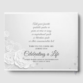 メモリアルシンプルサービス白エレガント写真 ゲストブック (裏面)