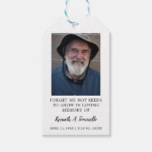 メモリアルシードパケックラシックトの葬儀のお願い ギフトタグ (正面)