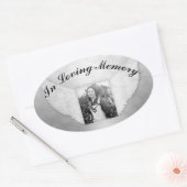 メモリアルシール – 写真の追加 楕円形シール (封筒)