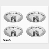 メモリアルシール – 写真の追加 楕円形シール (シート)