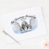 メモリアルシール – 写真の追加 楕円形シール (封筒)