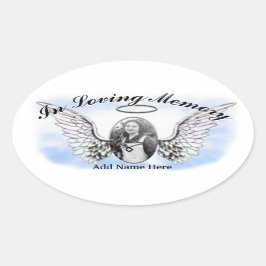 メモリアルシール – 写真の追加 楕円形シール