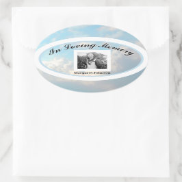 メモリアルシール – 写真の追加 楕円形シール