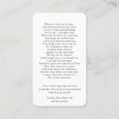 メモリアルセントクリストファー祈りの言葉共感表 名刺 (裏面)