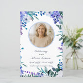 メモリアルソフトブルーフローラ葬儀プログラム (スタンド正面)