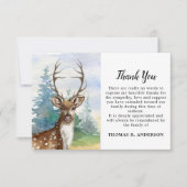 メモリアルディアウッドランドハンター悔やみや弔慰葬儀 サンキューカード (正面)