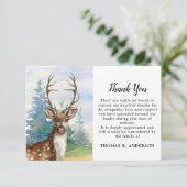 メモリアルディアウッドランドハンター悔やみや弔慰葬儀 サンキューカード (スタンド正面)