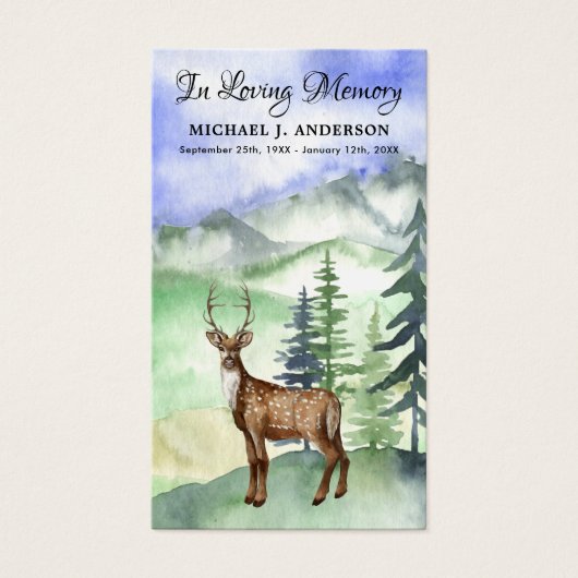 メモリアルディアウッドランド葬儀祈りの言葉カード (正面)