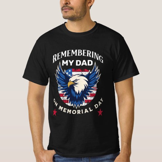 メモリアルデイに父を思い出す Tシャツ (正面)