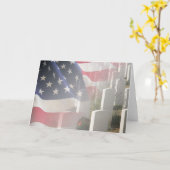 メモリアルデイのフラグカード カード (黄色い花)