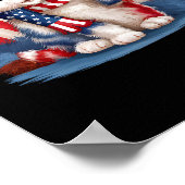 メモリアルデイの猫 4thオブジュライ パトリオティック ポスター (角)