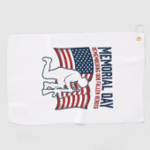 メモリアルデイ戦没者愛国兵士Tシャツ ゴルフタオル (横)