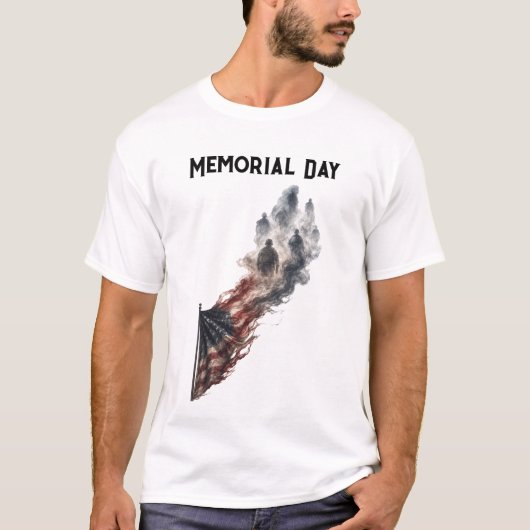 メモリアルデイ アメリカ国旗デザイン Tシャツ (正面)