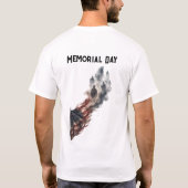 メモリアルデイ アメリカ国旗デザイン Tシャツ (裏面)