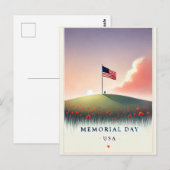 メモリアルデイ、アメリカ ポストカード (正面/裏面)