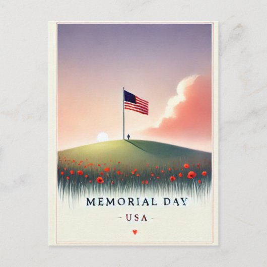メモリアルデイ、アメリカ ポストカード (正面)