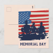 メモリアルデイ バーベキュー パーティー ポストカード (正面/裏面)